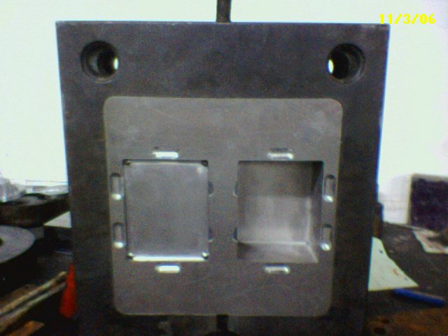 Tooling Inserts mounted in mold base